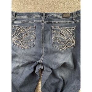 Earl Jeans Skinny 20W Plus Size Stretch Denim Embellished Pocket Mid Rise
